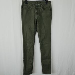Prana Olive Green Tall Inseam Skinny Jeans